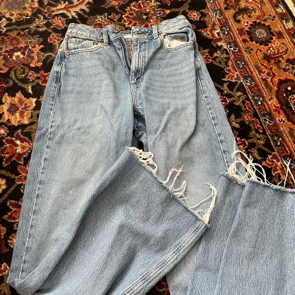 Garage Light Blue Flare & Wide Leg Jeans